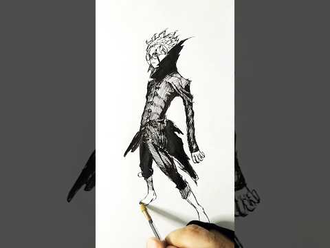 Speed drawing StickMan Okarun |Dandadan| 😳 #shorts #anime #drawing