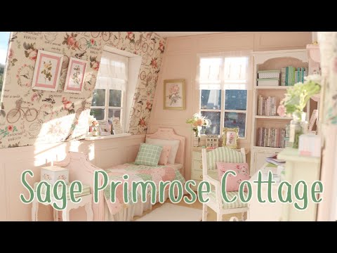 SAGE PRIMROSE COTTAGE 1/6 scale handmade miniature dollhouse by Nerea Pozo (cake shop patisserie)