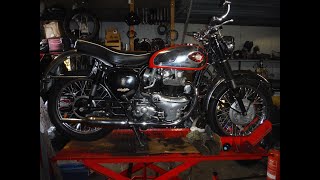 BSA A10 Super Rocket front brake danger alert thanks to some viewers + replacement tyres discussed.