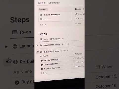 Goal Tracking using Notion