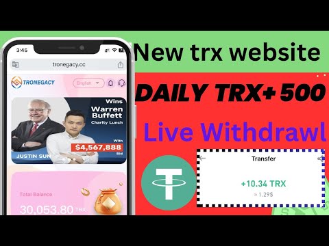 Best trusted Earning site |  longtime trusted income trx site Tron-EGACY | best free earning apps