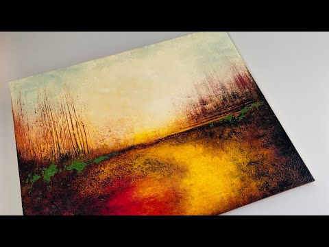 Painting Textured Dreamscape Painting without brush. #dreamscape #texturedpainting #painting #art