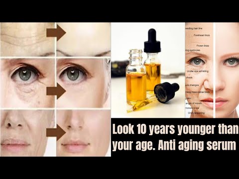 homemade anti aging serum for fine lines & wrinkles. 10 years younger tight and bright skin