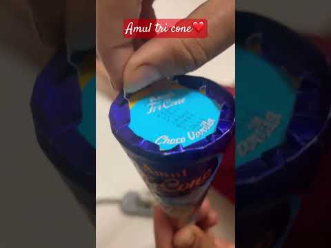 Amul tri cone icecream 🍦|| #trending #food #shortvideo #amul