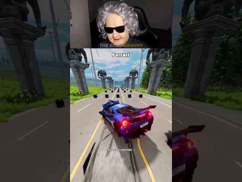 Cars vs 100 Spike Balls 🚗💀😂 Real Granny 👩‍🦳 Beamng.Drive #shorts