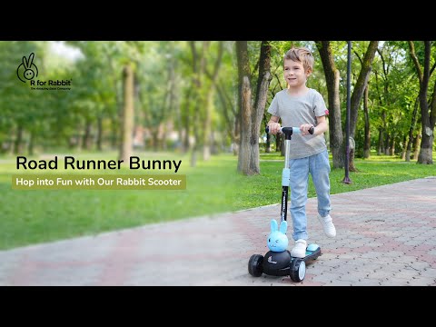 R for Rabbit Road Runner Bunny Scooter For Kids With PU LED Wheels