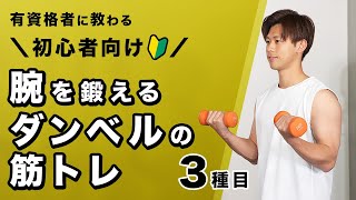 初心者向けのダンベルの筋トレ｜腕を鍛える【4分間】