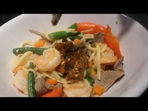 Shrimp & Steak Lo Mein Easy ! Texas Style