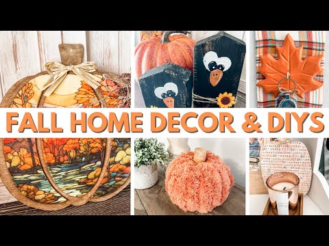 🍁 SAVE MONEY with these gorgeous Fall DIYs!  Dollar Tree Fall Home Decor Ideas for 2024