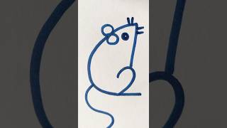 Easy rat from numbers #art #youtubeshorts #diy #draw #youtube #ytshorts #shorts #creative #kids #yt