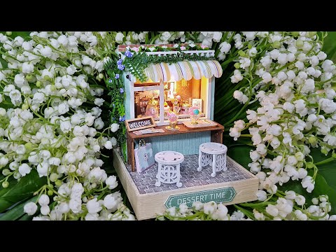 Dessert time ASMR DIY miniature dollhouse kit Corner of happiness