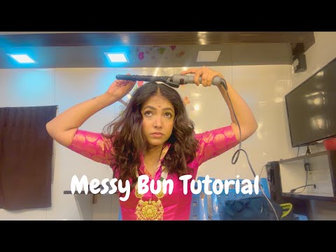 Messy Bun Hairstyle Tutorial || Rajarani Shoot || Anupama Anandkumar