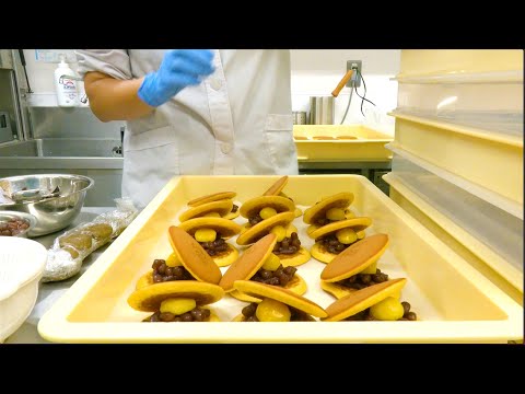 毎朝店内焼き上げ“ふんわりもっちり”にこだわったどらやきのかわ！Dorayaki sticking to the "fluffy and chewy" baked in the shop