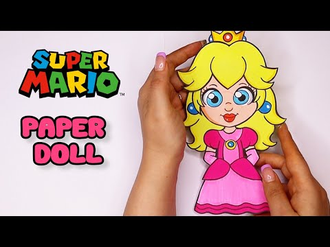 ✂️paper diy✂️How To Make Princess Peach Paper Doll [TUTORIAL]