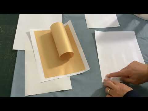 Dry Mounting Silk Paper for a Watercolor Painting