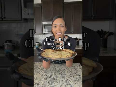 Brown butter chocolate chip cookies 🍪 #youtube #cookiesrecipe