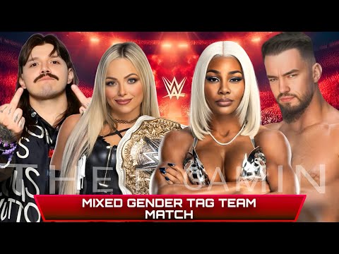 WWE 2K24 • Mixed Gender Tag Team Match - Dominik Liv Morgan VS Austin Theory Jade Cargill | WWE