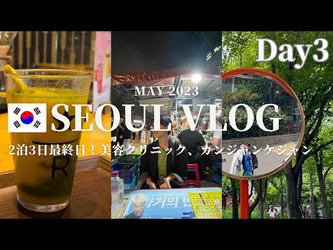 🇰🇷韓国Vlog④💙｜2023年5月｜2泊3日、美容クリニック、江南、カンジャンケジャン