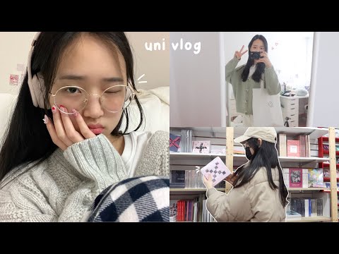 uni life vlog: finals week, at home nails, kpop album shopping & more