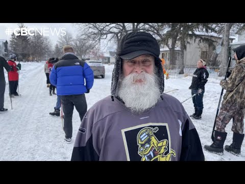 "We call it boot hockey." | Childhood game turned into tradition for Winnipeg family