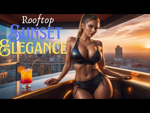 Rooftop Sunset Elegance | Ai Music Video | Lookbook Model