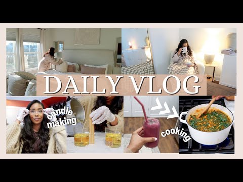 DAY IN THE LIFE | MAKING CANDLES AND COOKING HEALTHY RECIPES // LoveLexyNicole