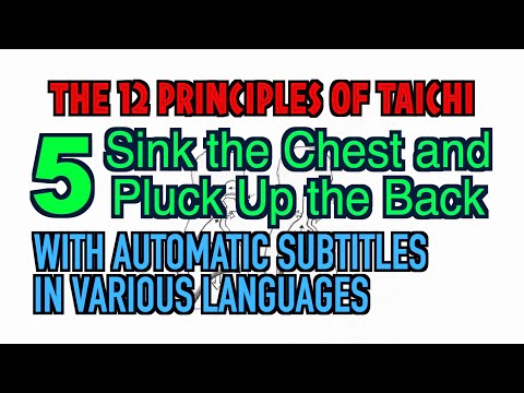 taichi - 【THE 12 PRINCIPLES of Taichi】 5. Sink the Chest and Pluck Up the Back - With automatic su--