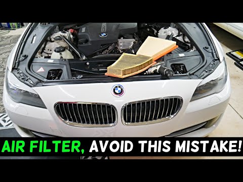 BMW F10 F11 Engine Air Filter Replacement Removal BMW 528i 535i 520i 530i 550i 518d 520d 525d 530d 5