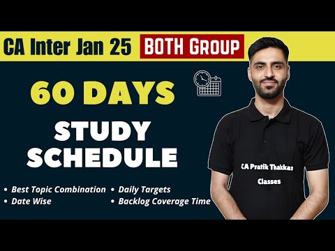 CA Inter Both Group 60 Days Detail Study Plan | DOWNLOAD NOW