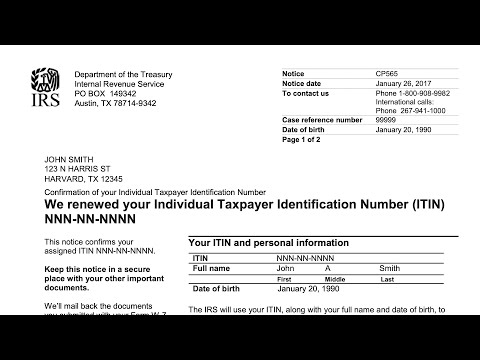 How to understand your CP565 Notice (IRS renewed your ITIN)