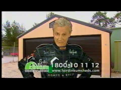 "Fair Dinkum Sheds" Commercial with Peter Brock