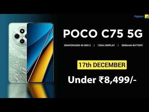 🔥 POCO C75 5G With Snapdragon 4S GEN 2 | ⚡ POCO C75 5G Specs, Price, Features, Launch in India