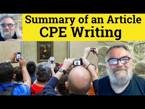 😎 Summarise an Article - CPE Writing - C2 Writing