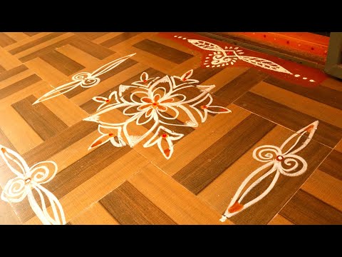 జాజు ని use చేయటం వల్ల ముగ్గు ఎంత అందంగా ఉందో 😀? #rangoli #muggulu #induthoughts