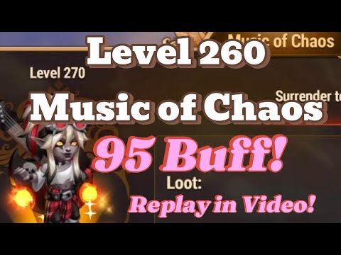 Hero Wars Music of Chaos Level 260 | 95 buff Auto