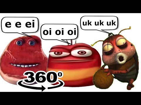 oi oi oi red larva vs e e ei i'm on vacation vs Brown Larva 360º