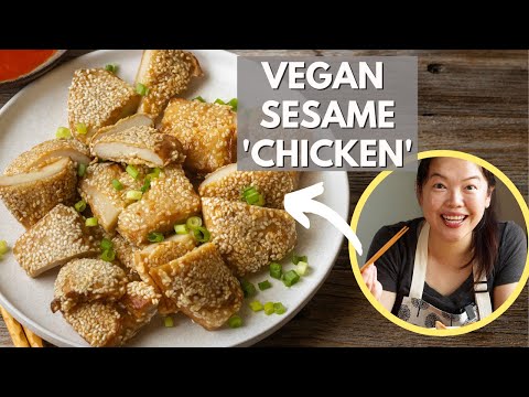 Vegan Sesame 'Chicken' made from mushrooms