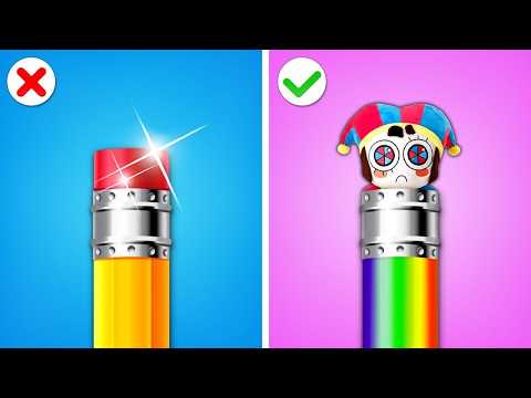 Who Draws It Better Takes The Prize! Rich Jax  Vs Broke Pomni  || Brilliant Art Hacks & Gadgets