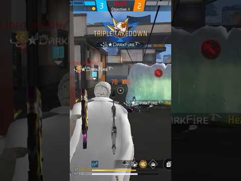 1 vs 3 impossible clutch #Darkfire #freefire #shortfeed #shots