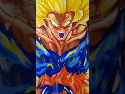 Son Goku SSJ Painting #springonshorts #songoku #dragonball #drawing #painting