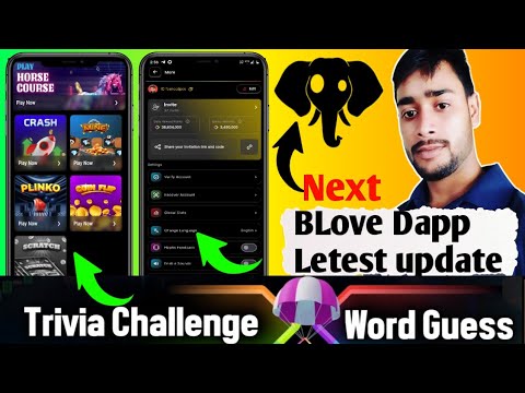 Blove Dapp Letest update | BLove Dapp Trivia challenge | BLove Dapp words combo | blove dapp