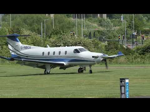 G-NBCA Landing at City Airport Manchester