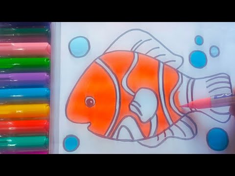 Drawing and Painting Nemo Fish for Kids & Toddlers | Simple Drawing, Coloring #drawing