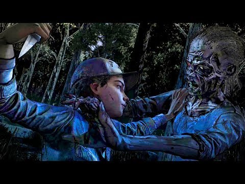 Woodland Zombie Fight: Clementine Protects Wounded AJ (Telltale Walking Dead Final Season 4)