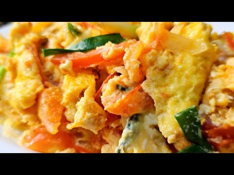 Omelet With Tomatoes And Onions ||Hearty breakfast