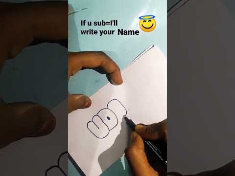 How to write UDAY in bubble letters#shorts#viral video#forever