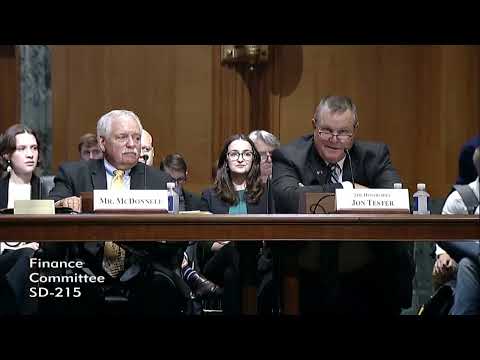 Tester Introduces Montana Rancher Leo McDonnell at Senate Finance Committee Hearing