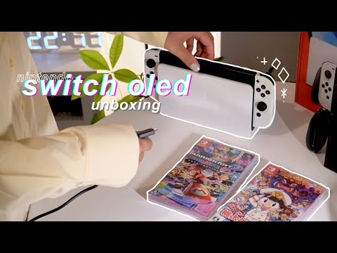 Nintendo Switch oled unboxing + play 🎮👫MarioKart🍄A weekend full of games💜