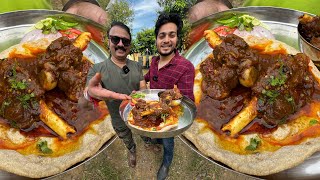 3 किलो बकरा नल्ली GOAT SHANKS सिर्फ़ नल्लियों में बना जंगल मांस जयपुर में | JAIPUR NONVEG FOOD TOUR