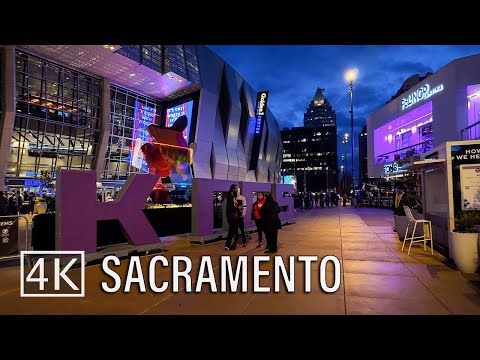 [4K] 🎄 Sacramento - Capital of California at Night - Christmas Walking Tour